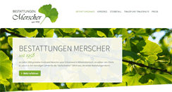 Desktop Screenshot of bestattungen-merscher.de
